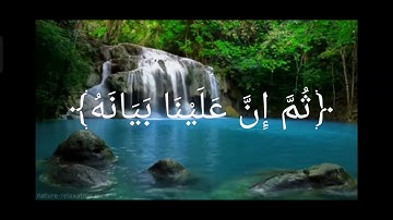 سورة القيامة مكتوبه كامله / حسام الدين عبادي _ارح سمعك 🎧😴