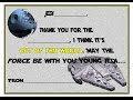 Star Wars Printable Tutorial 3 - Star Wars fill in the blank thank you cards with MS Word