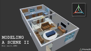 Modeling a perfect scene in Prisma 3d and 3d modeling app #2 | Time-lapse
