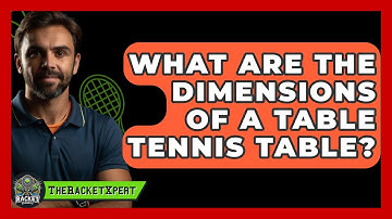 What Are The Dimensions Of A Table Tennis Table? - The Racket Xpert