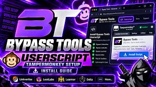 Full How to Install Bypass Tools Userscript with Tampermonkey (2026)  Linkvertise, LootLabs, Delta & More Guide