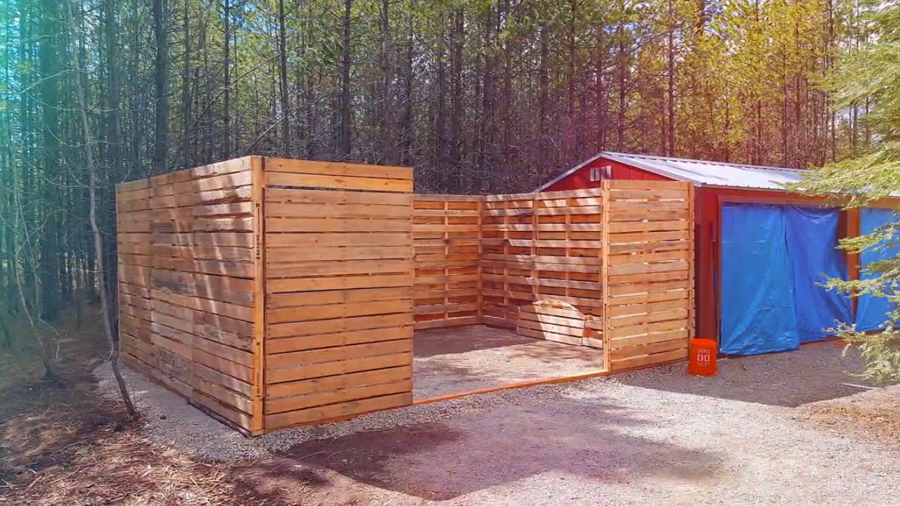 Pallet shed build. 2017 - YouTube
