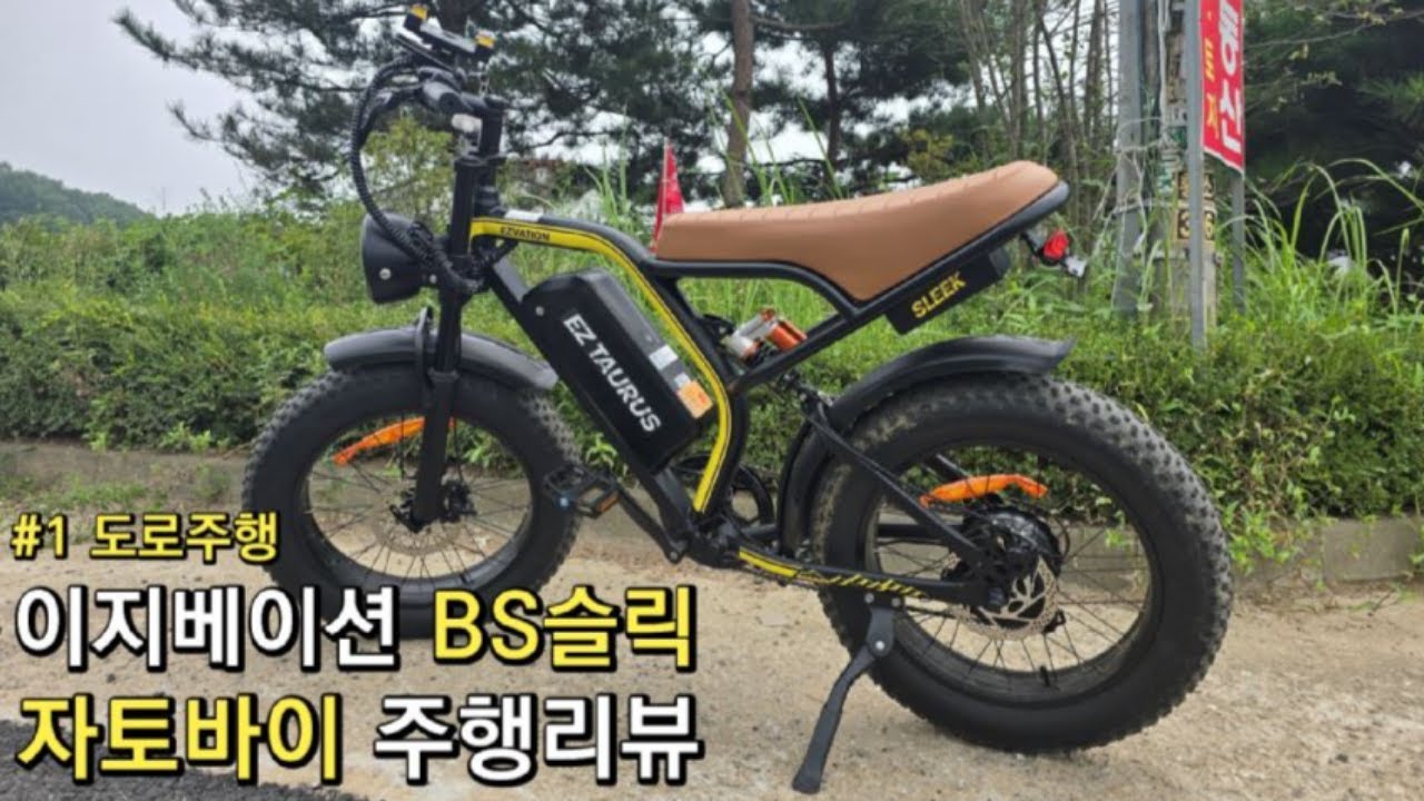 이지베이션 BS 슬릭 간단 주행영상! 2024년 역대급 가성비 자토바이 전기자전거 펫바이크 추천