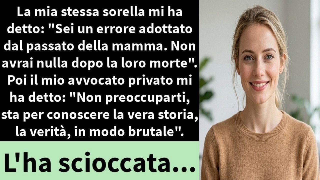 Mia sorella ha aspettato il funerale dei nostri genitori per sussurrarmi all'orecchio: "Non sei altro che un caso di carità. Il sangue conta, e tu non hai il mio. Tra trenta giorni devi uscire di...