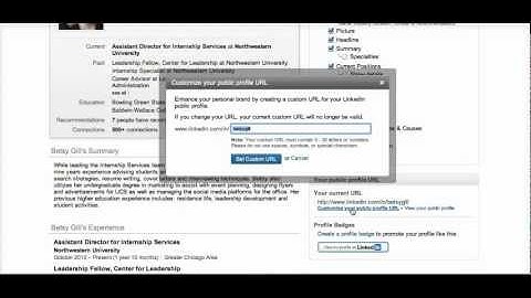 Creating a Customized Public Profile URL on LinkedIn.com