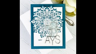 Colossal Snowflake Embossed Card ~ 1 Minute Quick Tip
