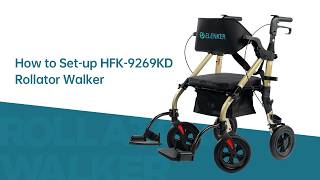 How to set up Elenker HFK-9269KD all terrain 2-in-1 rollator walker