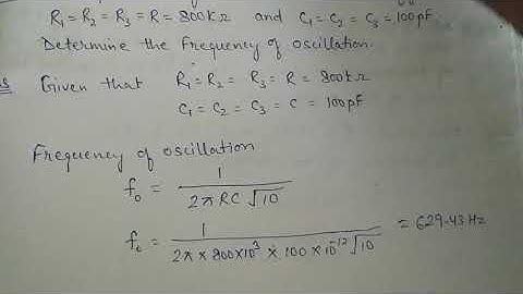 RC PHASE SHIFT OSCILLATOR NUMERICAL BY SNEH KUMAR GPC AJMER