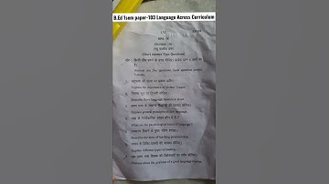 B.Ed 1sem (paper-103) Language Across Curriculum HNB university uttarakhand (2021-22)