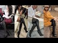 Gorgeous street style fashion if trend latex & leather high heel thigh high boots outfits designs