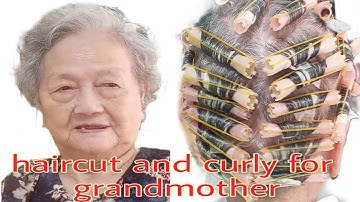 short haircut and curly for grandmother@Trungmasterdaynghe