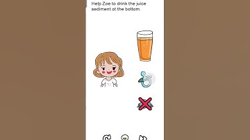 #brain out level 86 Help zoe to drink the juice sediment at the bottom #walkthrough solutions