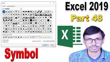 How to Insert Symbol in Excel 2019,2016, In Hindi Video Part 48