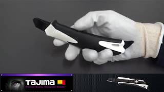 TAJIMA Utility Knife - 1 Aluminist Magazine Snap Blade Box Cutter with  Dual Blade Lock & 3 SOLID Rock Hard Blades - ACM-700SC