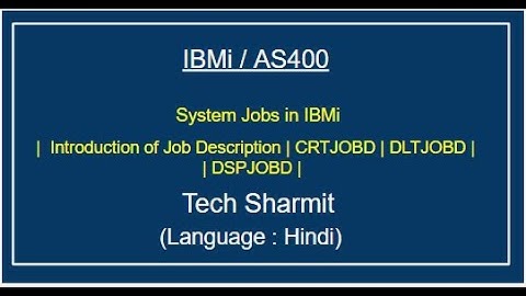 IBMi (AS400) - Job Description in IBMi in Hindi | rpgle programming tutorial |  job queue in as400 |