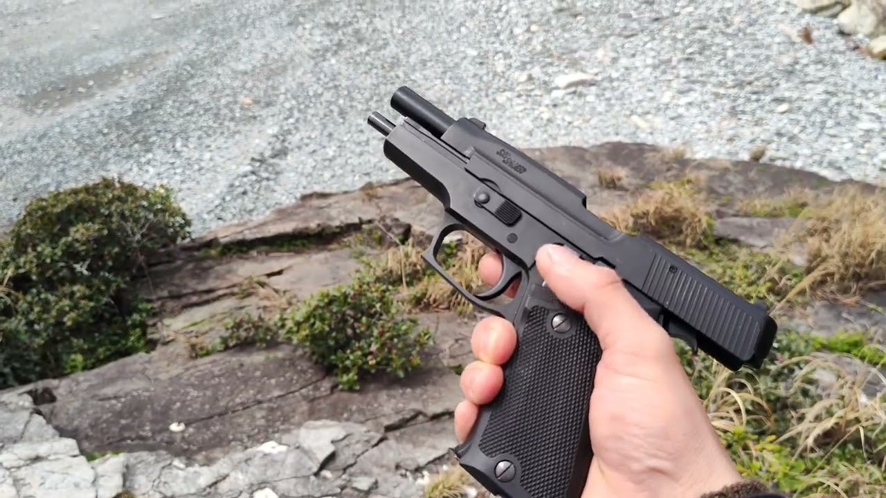 SIG P220 SWISS ARMY PISTOL IC model GBB by TANAKA Works - YouTube