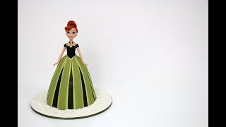 How To Make A Princess Doll Cake - Anna Frozen Doll Cake Tutorial