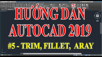 HƯỚNG DẪN AUTOCAD 2019 CƠ BẢN - PHẦN 5 LỆNH TRIM, FILLET, ARRAY