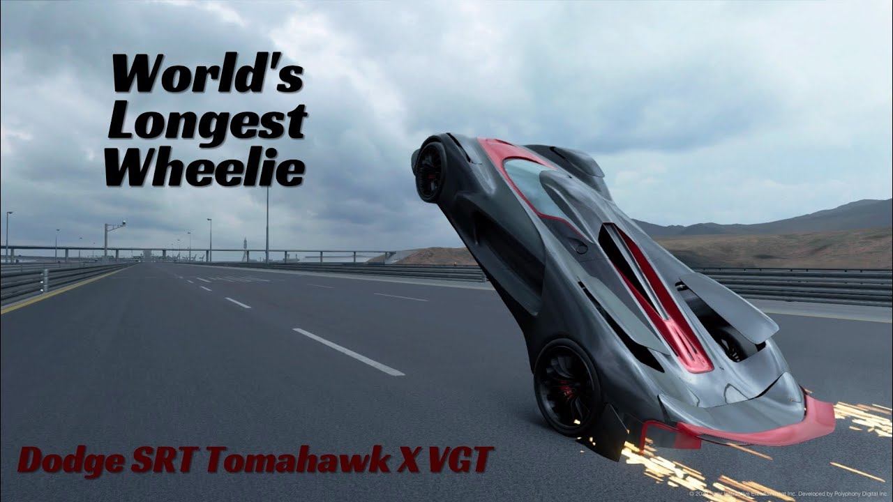 Dodge Srt Tomahawk X Vgt Wheelie Setup Gran Turismo Sport Youtube