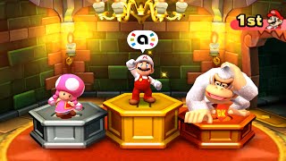 Mario Party Star Rush Toad Scramble With Fire Mario Team Vs Rivals Team | World 3-3