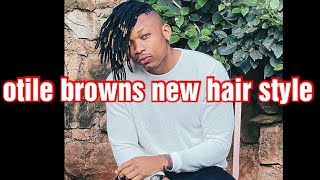 OTILE BROWN SHOWING HIS NEW HAIR STYLE