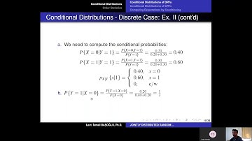 Probability Theory 76 Conditional Distributions of Discrete Random Variables Part III