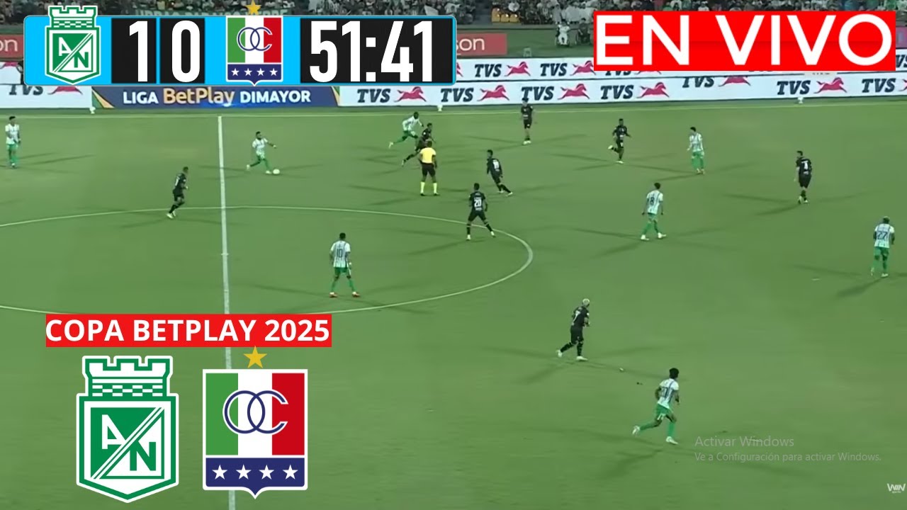 NACIONAL VS ONCE CALDAS En vivo hoy 🔴 Copa Betplay 2025 Cuartos Vuelta ...