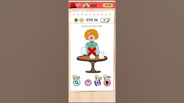 level 136 brain test walkthrough|Where is the ball.