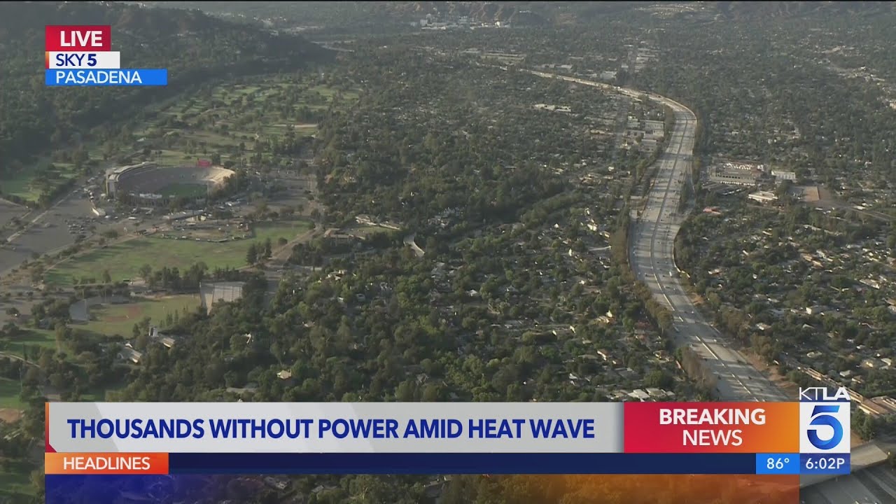 High heat leads to rolling power outages in Pasadena area - YouTube