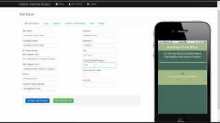02 - Site Information Panel - Mobile Website Builder