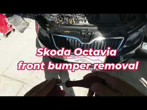 Skoda Octavia 2012–2019 front bumper removal