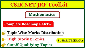 CSIR NET-JRF Topic Wise Marks Distribution | Topic wise Marks Waitage #CSIR_NET_JRF_ToolKit