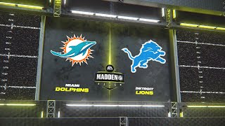 Madden NFL 24 - Miami Dolphins Vs Detroit Lions Simulation PS5 (Updated Rosters)