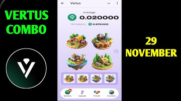 Vertus Combo Cards Today 29 November⭐️Vertus Daily Combo⭐️Vertus Combo Cards⭐️Vertus Combo