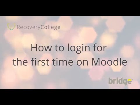 How to login for the first time on Moodle