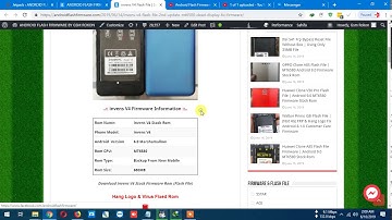 How To Download invens V4 Flash File | 2nd Update MT6580 Dead & Display Fix Firmware