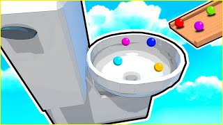Flushing MARBLES Down The Toilet RACE! - Marble World screenshot 4