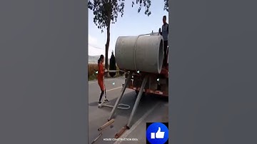Cement Pipe Removing from Truck #shorts