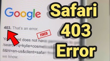 Safari 403 forbidden error on iPhone : Fix