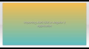 Importing AWS SDK in Angular 2 Application