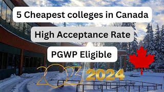 Colleges in Canada with High Acceptance Rate and Low Tuition Fees for International Students