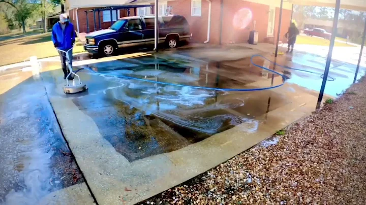 First Video Of Soft Pressure Washing Driveway