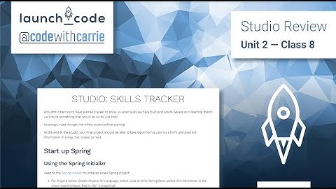 U2 (Java) Chapter 10 Studio Review — Skills Tracker