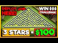 First to 3-Star THIS Wins $100 - Clash of Clans Challenge