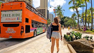 HAWAII PEOPLE | 🌴 Walking Tour of the Waikiki Beachwalk and Shopping Areas 🏖  #hawaii #travelvlog