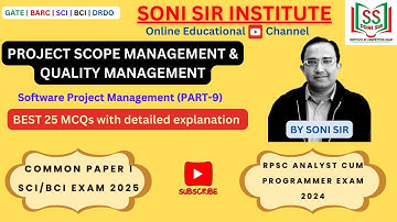 PROJECT SCOPE MANAGEMENT AND QUALITY MANAGEMENT | SPM | RPSC ACP EXAM 2024 | PART-9