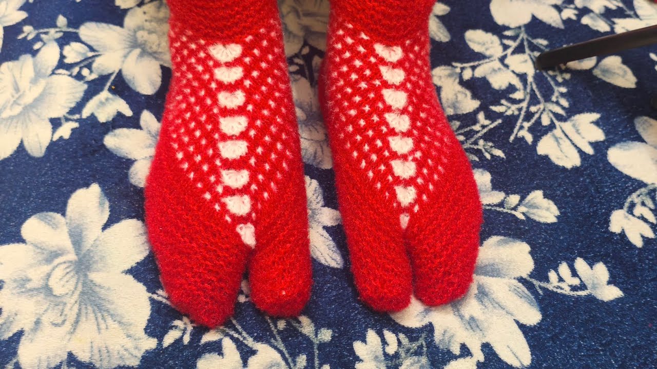 बहुत सुंदर मोज़े का डिज़ाइन ll 