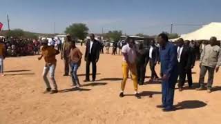 Dr Hage Geingob. President of Namibia Dancing To Kalux Song_ Roro