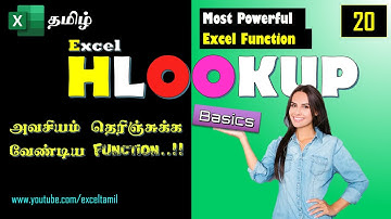 Learn HLOOKUP Function Basics || Excel Formulas and Functions || EXCEL TAMIL