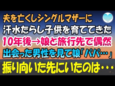 【感動する話】夫を事故で亡くし女手一つで子供を育ててきた。10年後→娘と行った旅行先で偶然出会った男性を見て娘「パパ…」あまりにも似ている顔に・・・【泣ける話】朗読